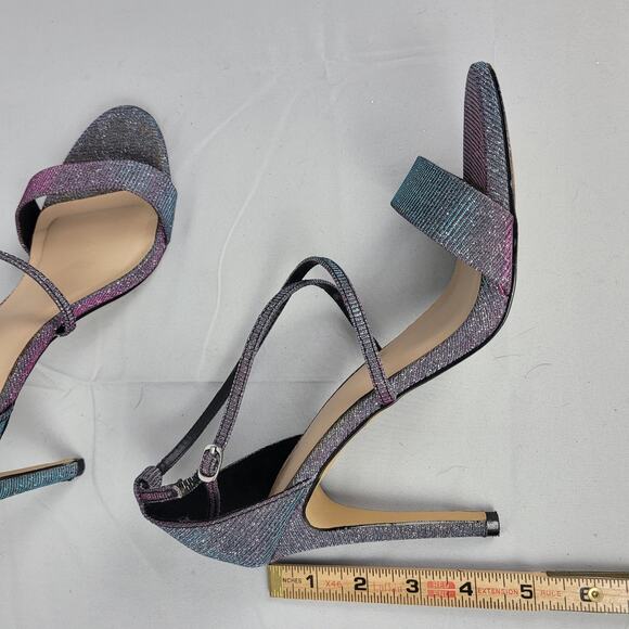 Mix No. 6 Zaydia Metallic Color Shift Strappy High Heels Size 8.5 Wedding Prom - Picture 10 of 10